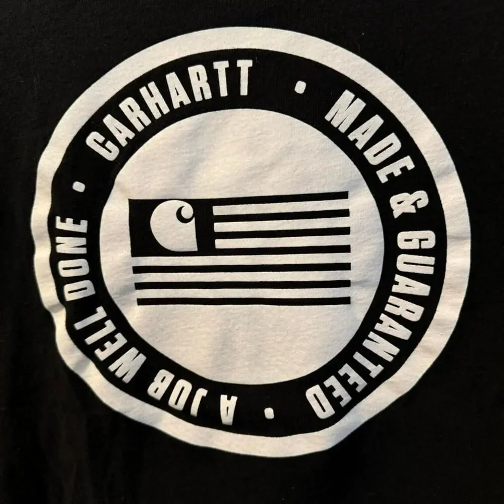 Y2K Carhartt Mens Size Medium Workwear Graphic Print‎ Tshirt